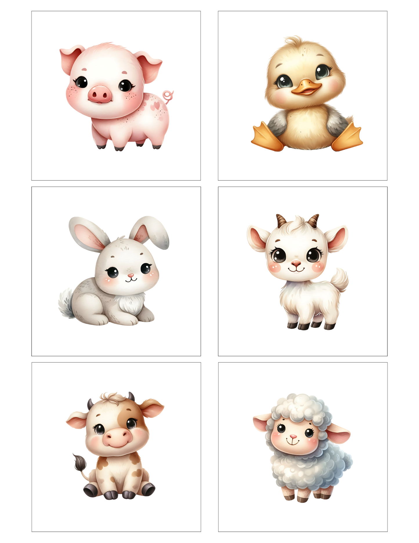 Animals (12 magnets)