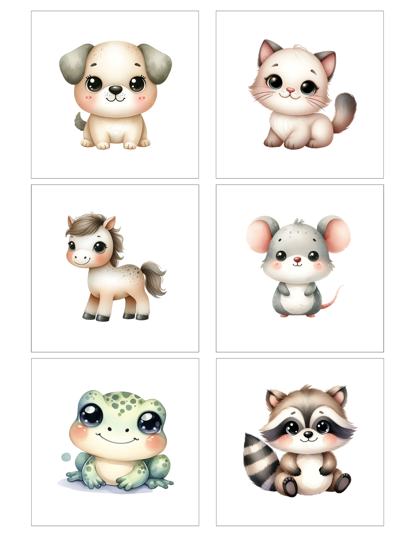 Animals (12 magnets)