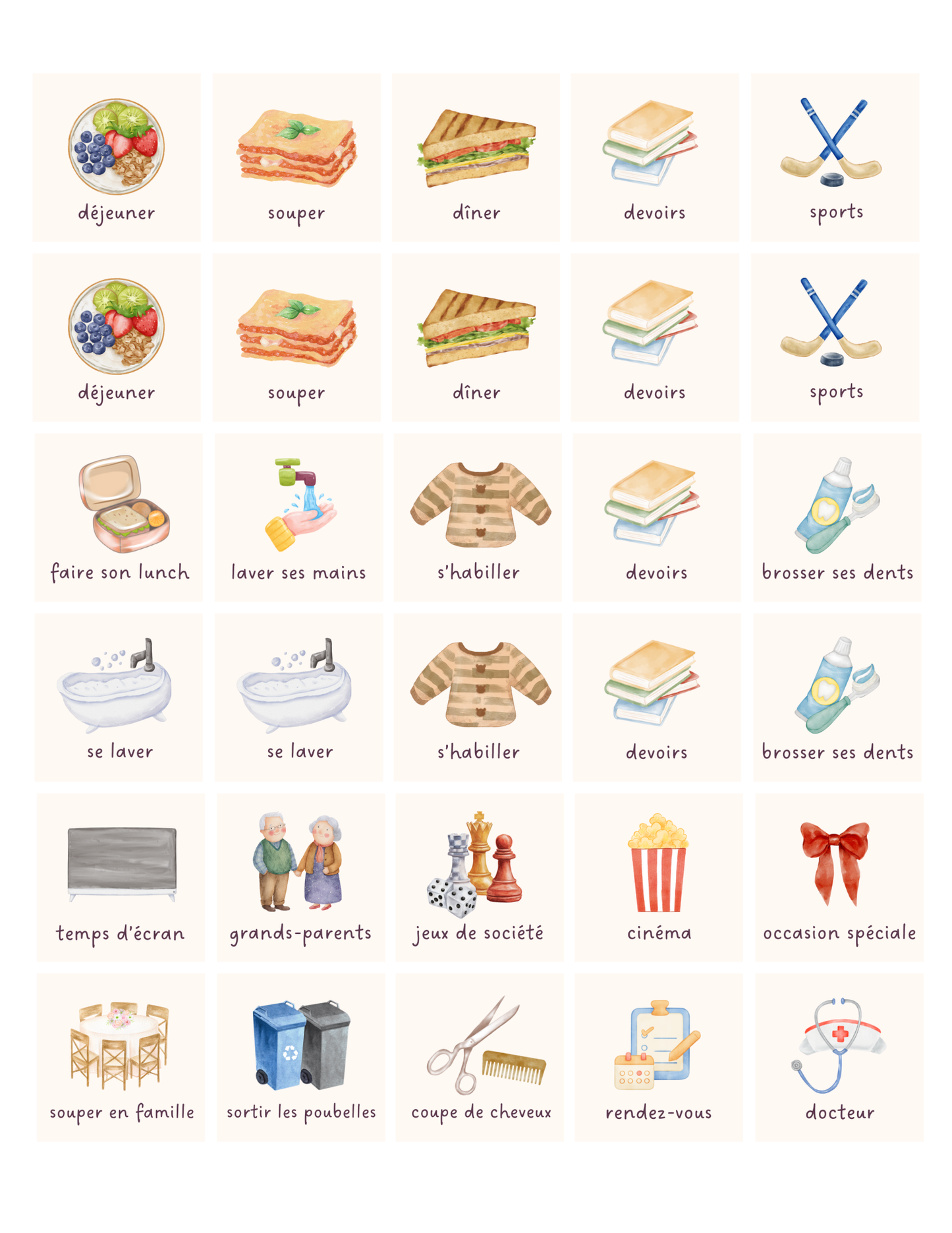 Tableau Magnétique Hebdo – Personnalisable pour Enfants + 40 Vignettes