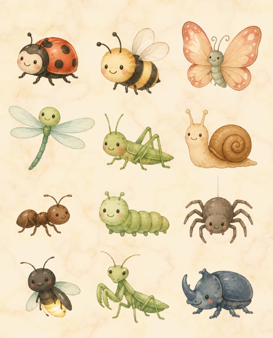 Insectes (12 aimants)