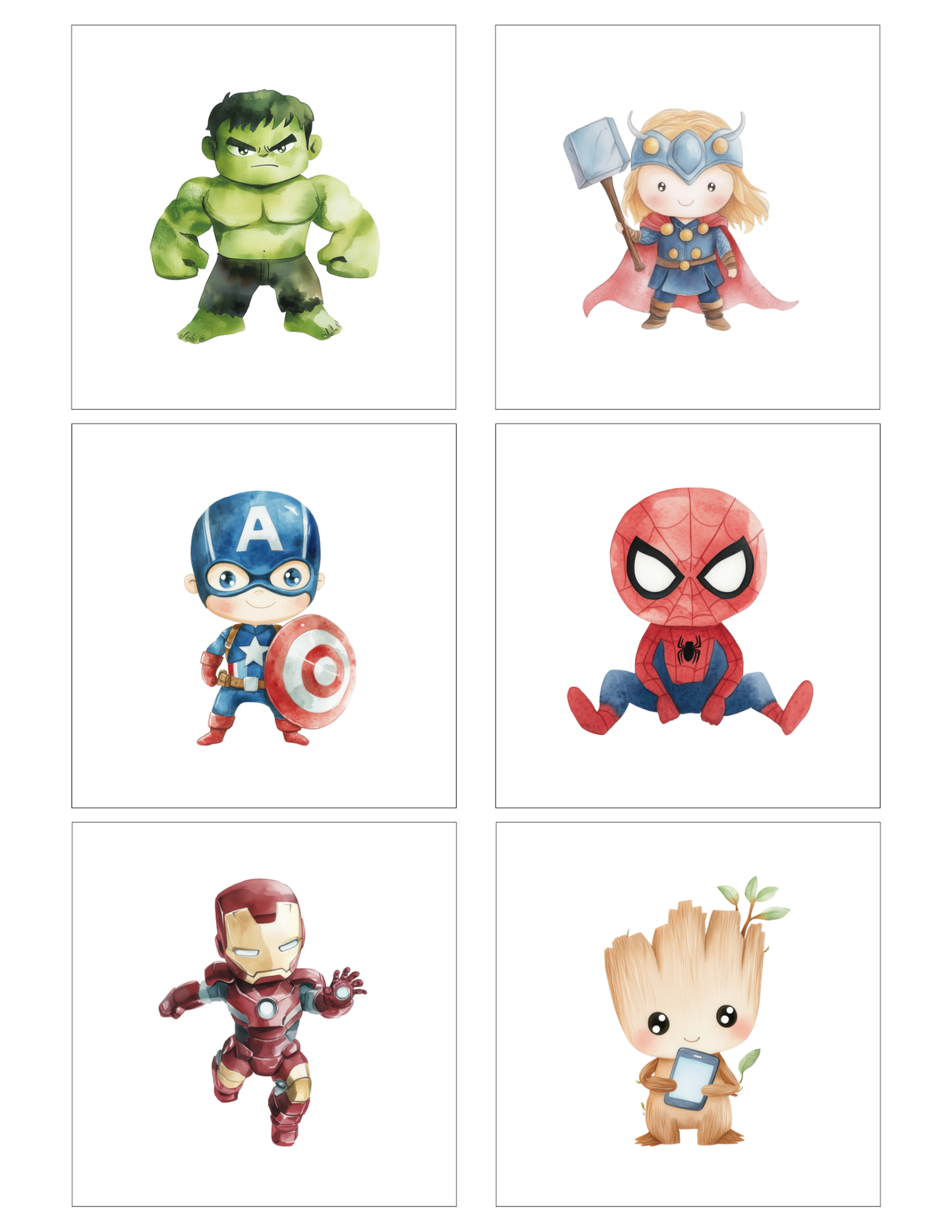 Avengers/DC (12 magnets)