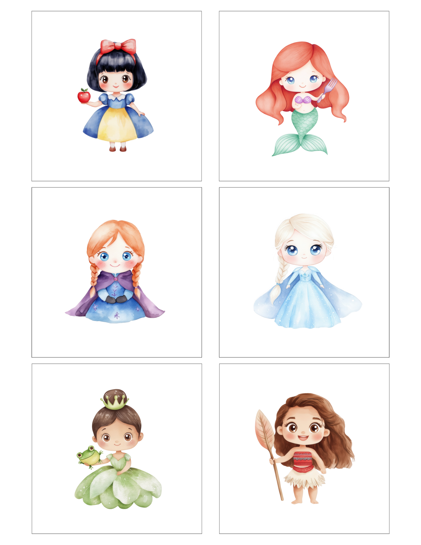Disney Princess (12 magnets)