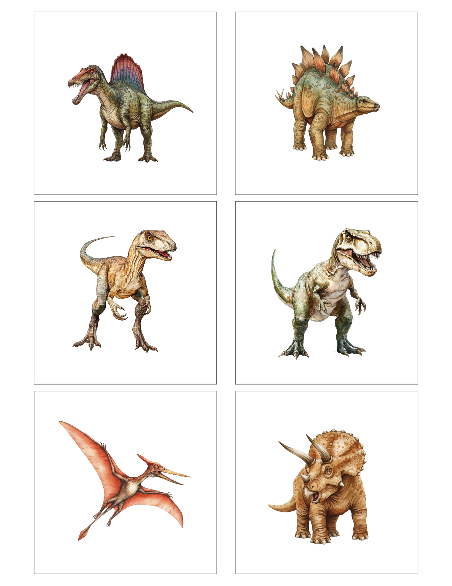 Dinosaurs (12 magnets)