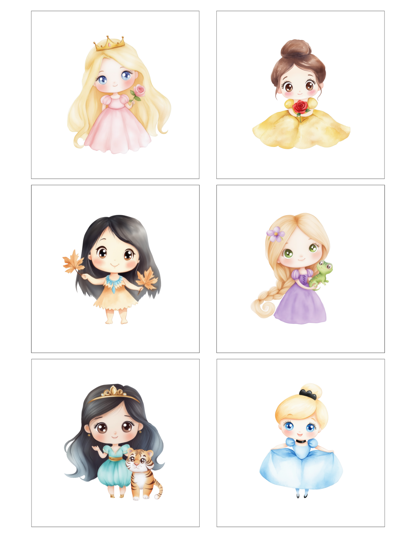 Disney Princess (12 magnets)