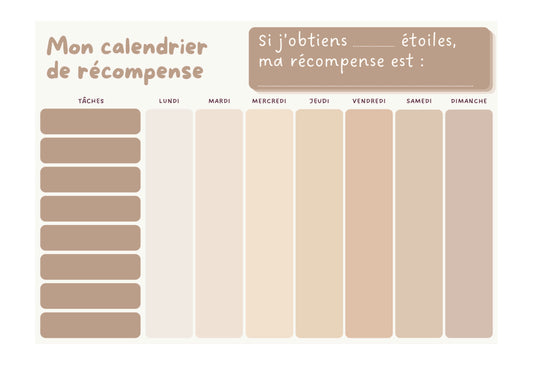 ✨ Tableau récompense (avec crayon effacable)✨