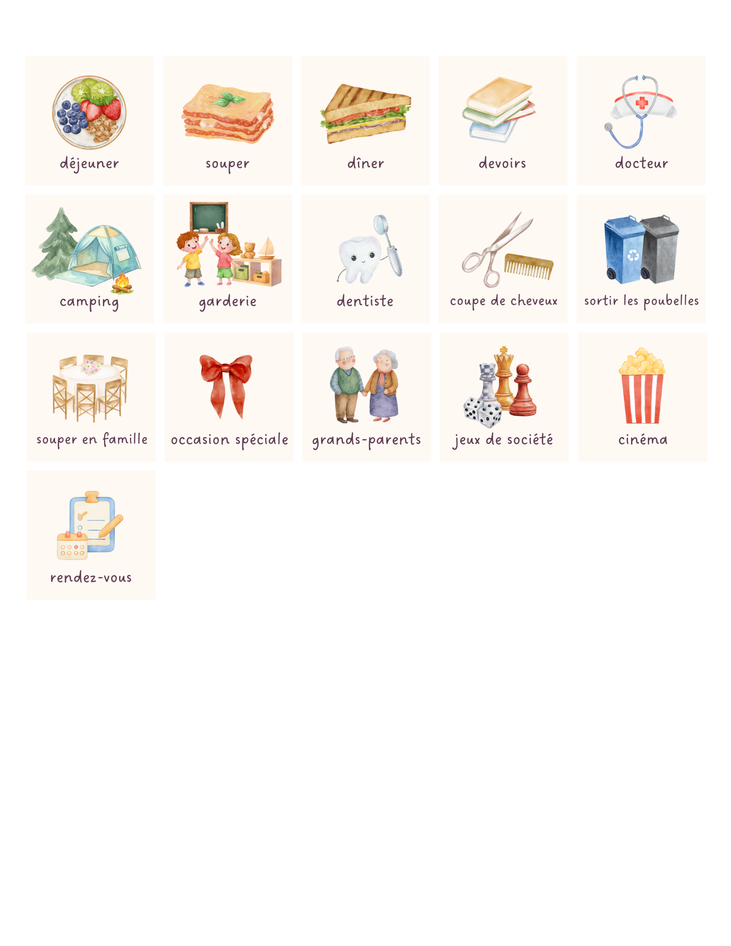 Weekly Magnetic Chart – Customizable for Children + 40 magnetic Stickers