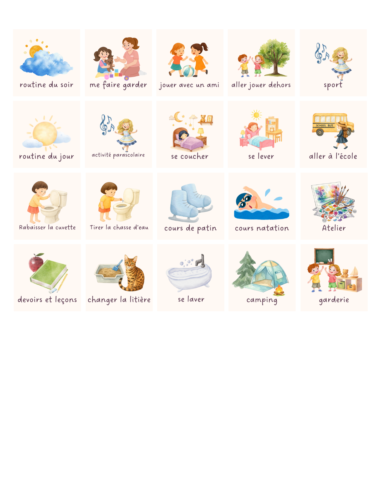 Weekly Magnetic Chart – Customizable for Children + 40 magnetic Stickers