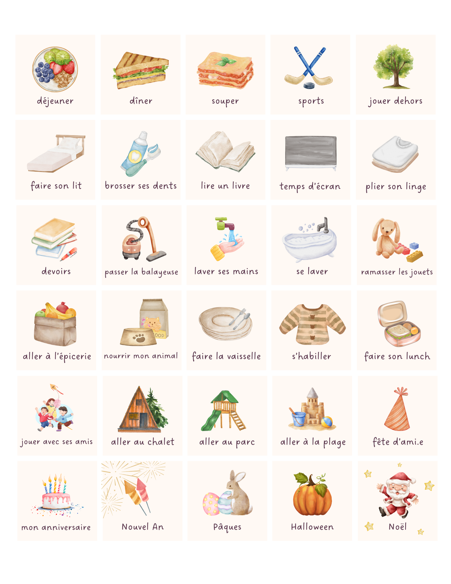 Tableau Magnétique Hebdo – Personnalisable pour Enfants + 40 Vignettes