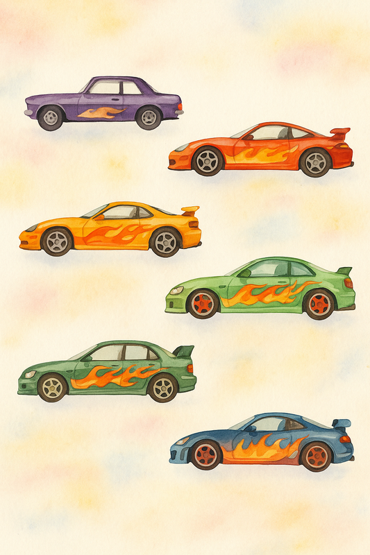 Fast cars (6 magnets)