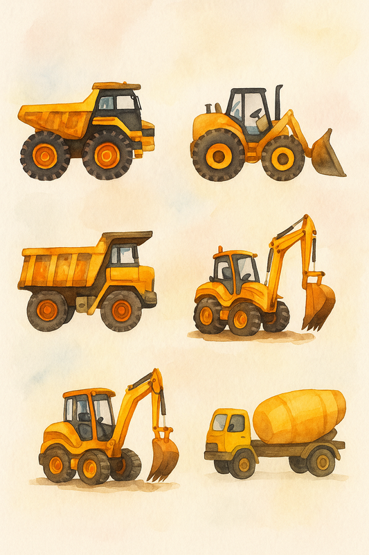 Construction vehicule (6 magnets)