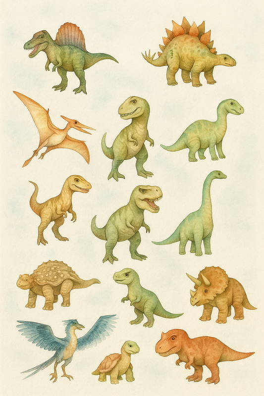 Dinosaurs (12 magnets)