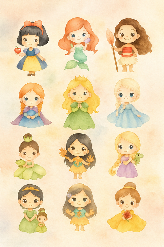 Disney Princess (12 magnets)